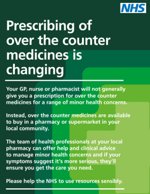 Prescribing of over the counter medicines is changing
